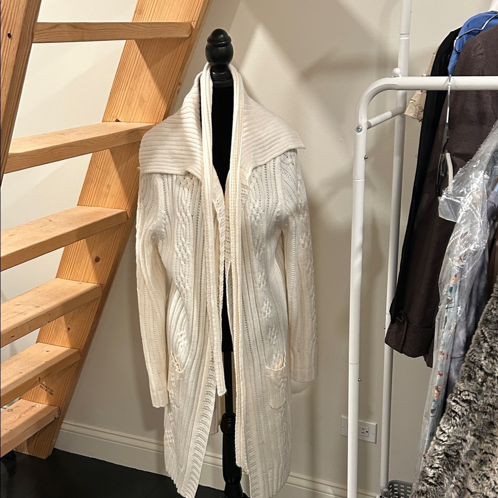 Chic Cream Longline Cardigan